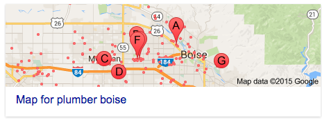 local search results map